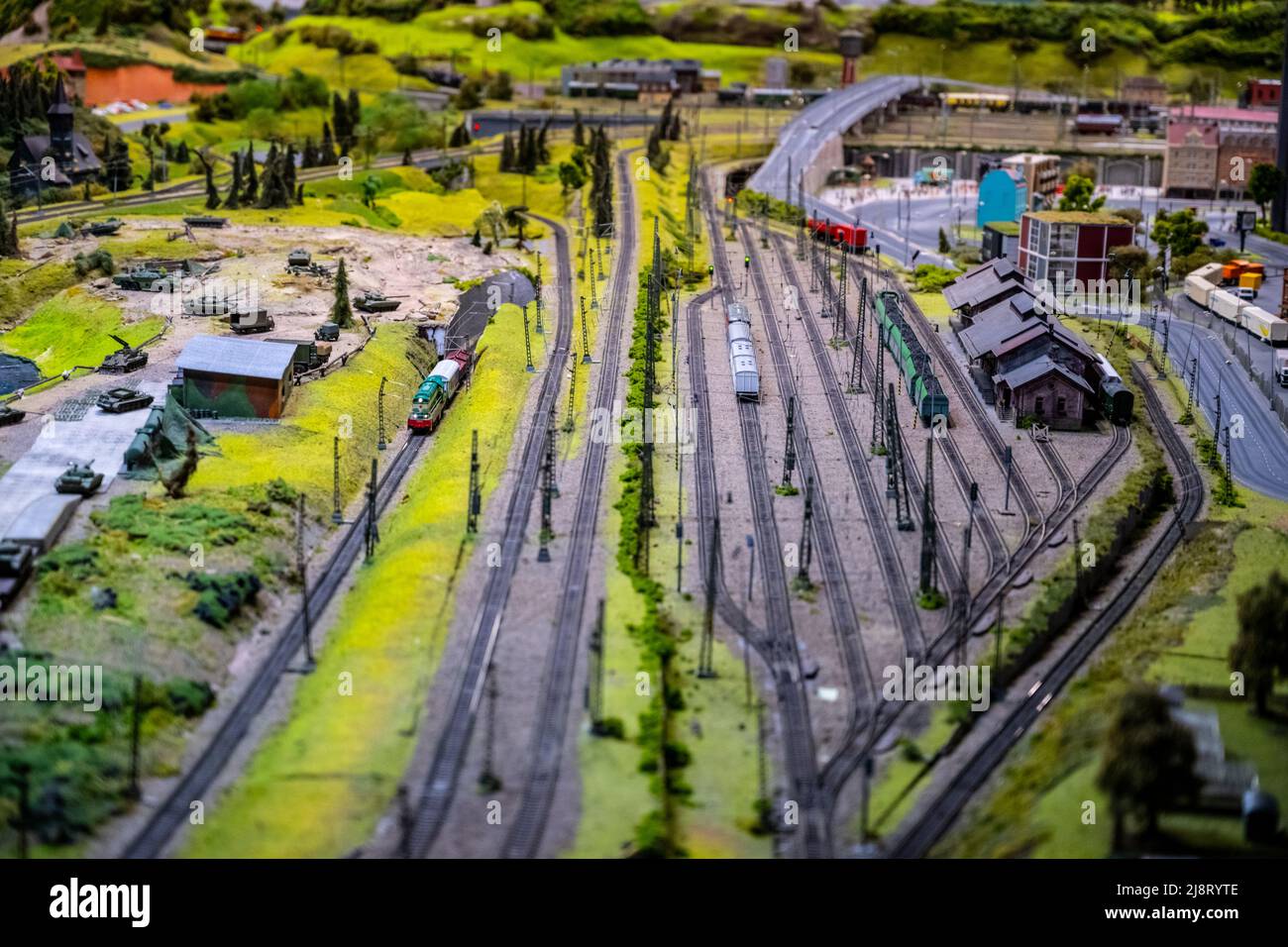 Eisenbahnkönigreich der Eisenbahn-Miniaturen Stockfoto