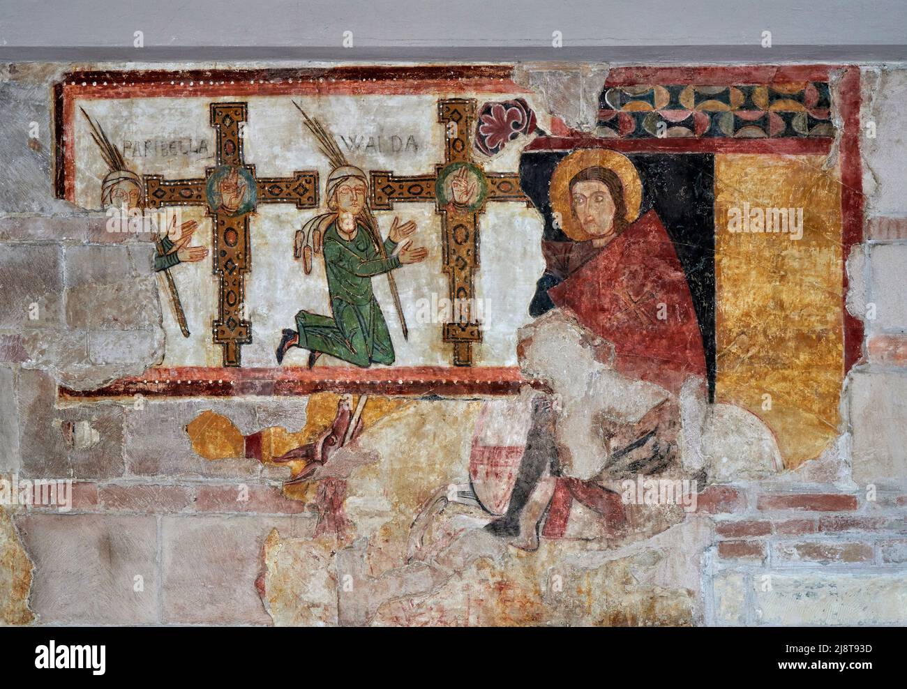 S. Giorgio e il drago - affresco - pittore veneto della fine del XIII