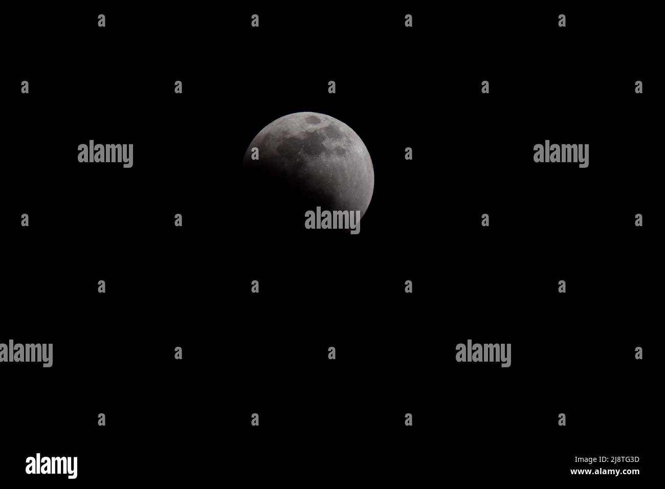 Der Super Flower Blood Moon vom 15.. Und 16.. Mai über San Pedro, Belize, Mittelamerika. Stockfoto
