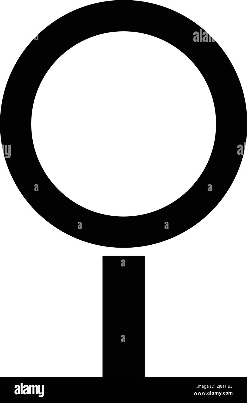 Einfaches Lupensymbol. Bearbeitbarer Vektor. Stock Vektor