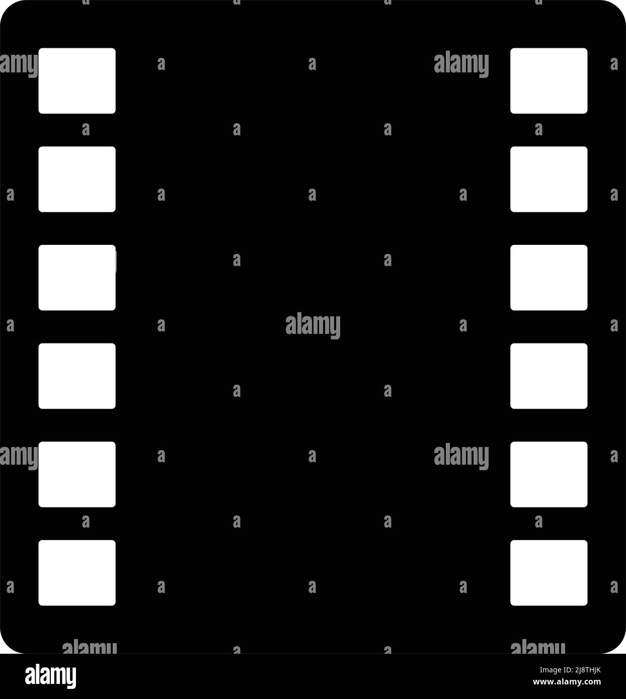 Symbol für die Filmsilhouette. Vektorgrafiken über Film. Bearbeitbarer Vektor. Stock Vektor