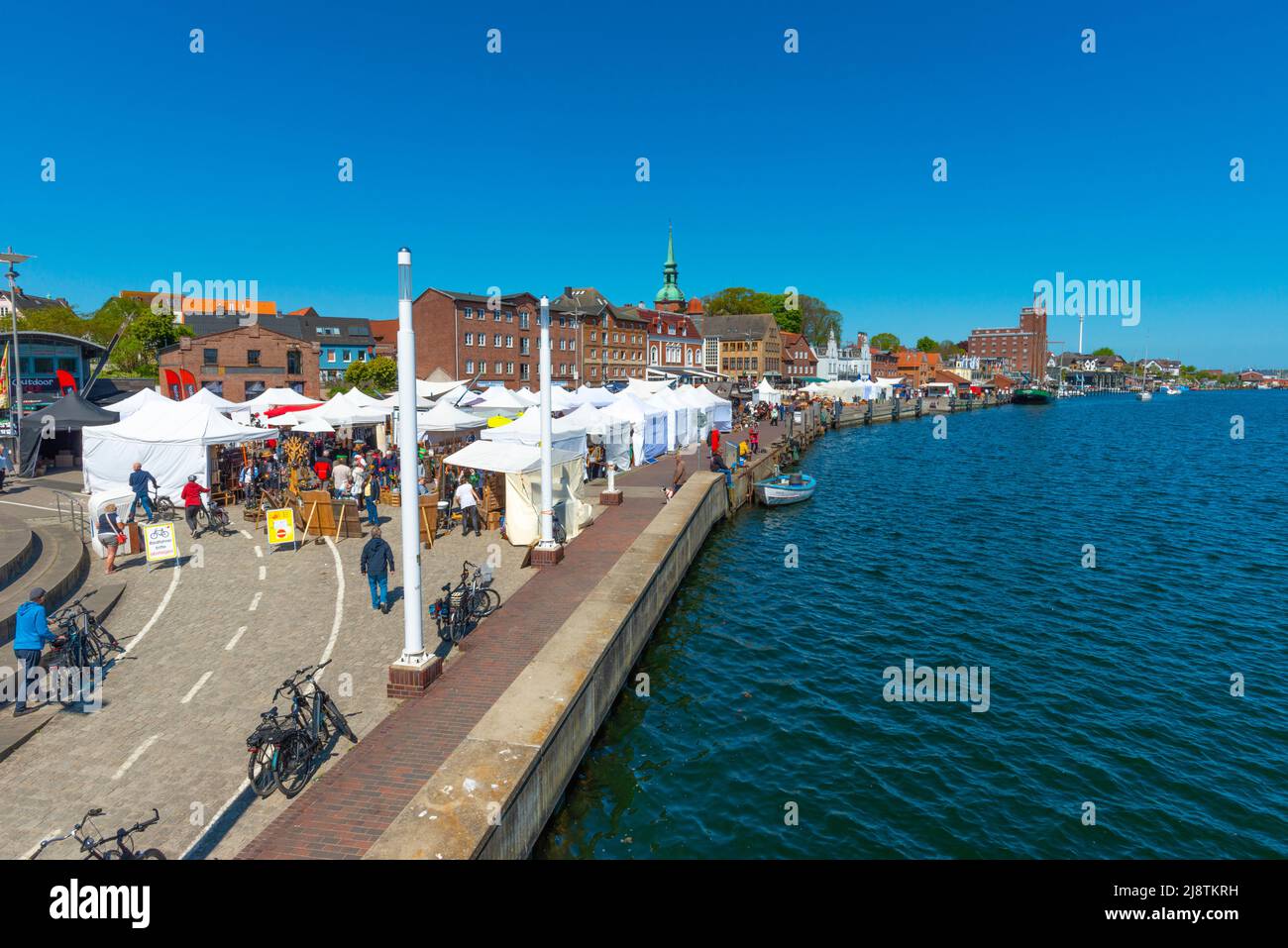 Kleinstadt Kappeln am Schleifjord, Schleswig-Holstein, Norddeutschland, Europa Stockfoto