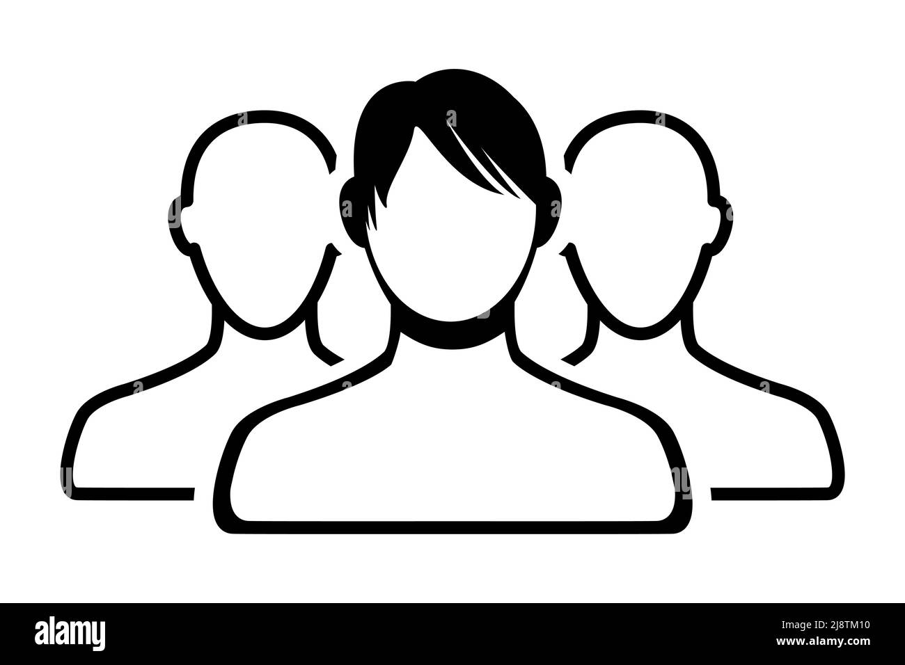 Personen-Symbol, Gruppen-Symbol, Team-Symbol isoliert auf weißem Hintergrund. vektor-Illustration Stock Vektor