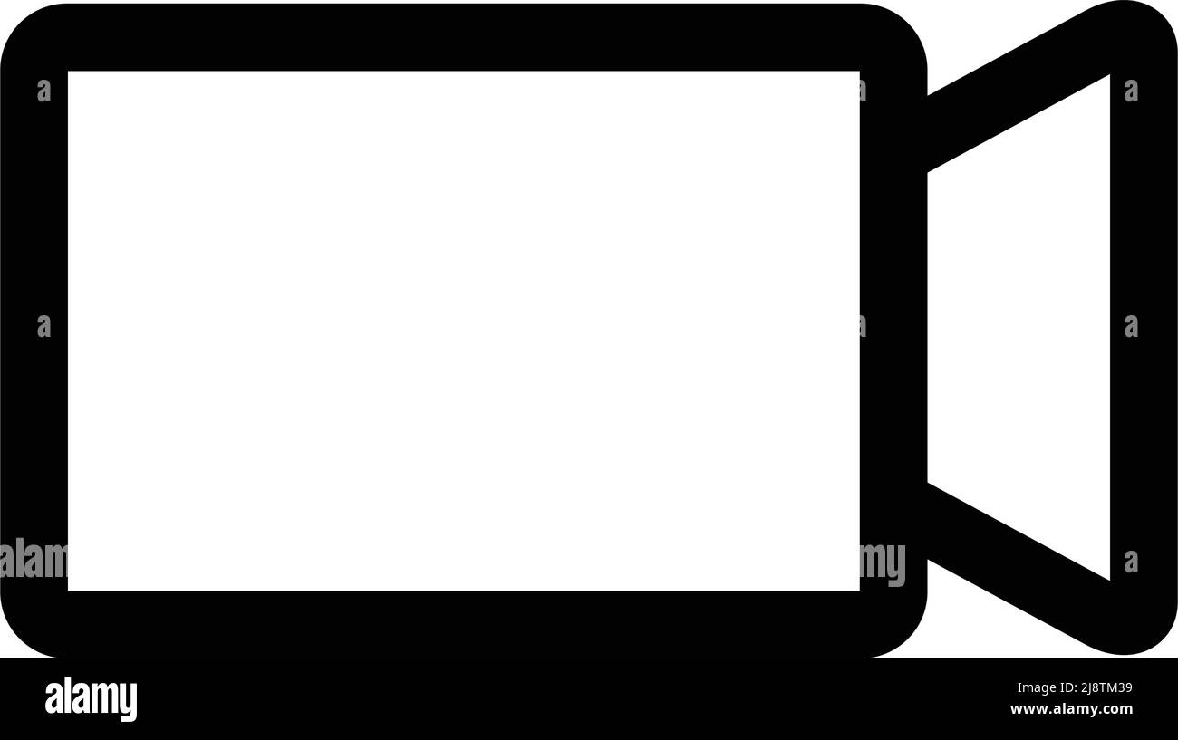 Symbol für Videokamera. Einfacher, flacher Designvektor. Bearbeitbarer Vektor. Stock Vektor