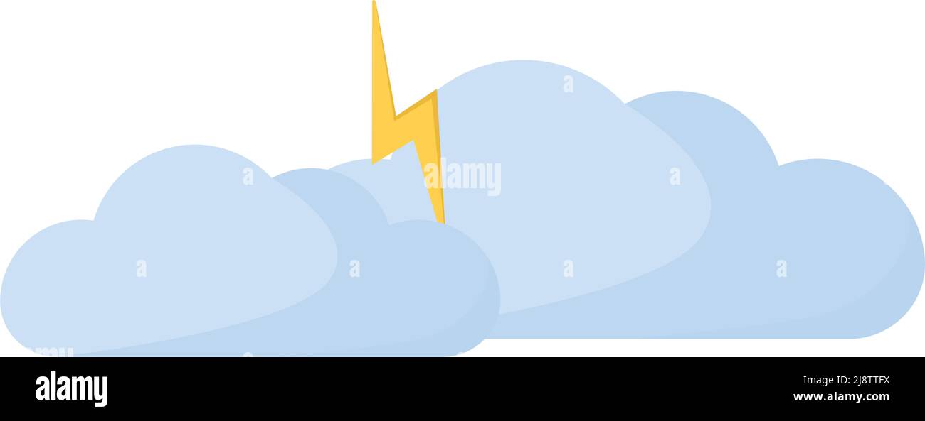 Thunderstorm halbflaches Farbvektorelement Stock Vektor