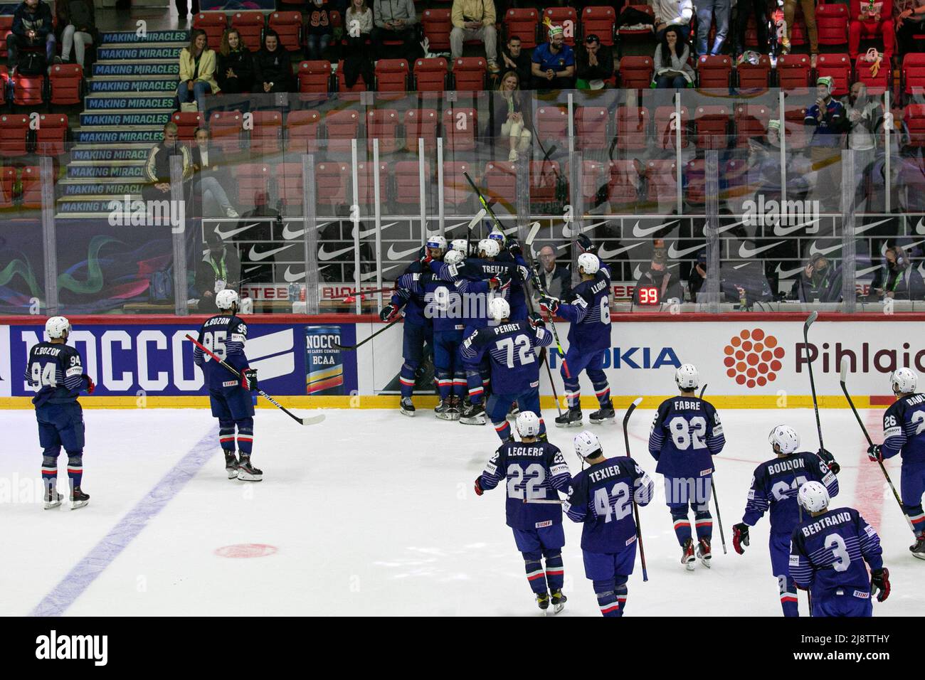 Ice Hall, Helsinki, Finnland, 18. Mai 2022, Frankreich während der Weltmeisterschaft - Frankreich gegen Italien - Eishockey Stockfoto