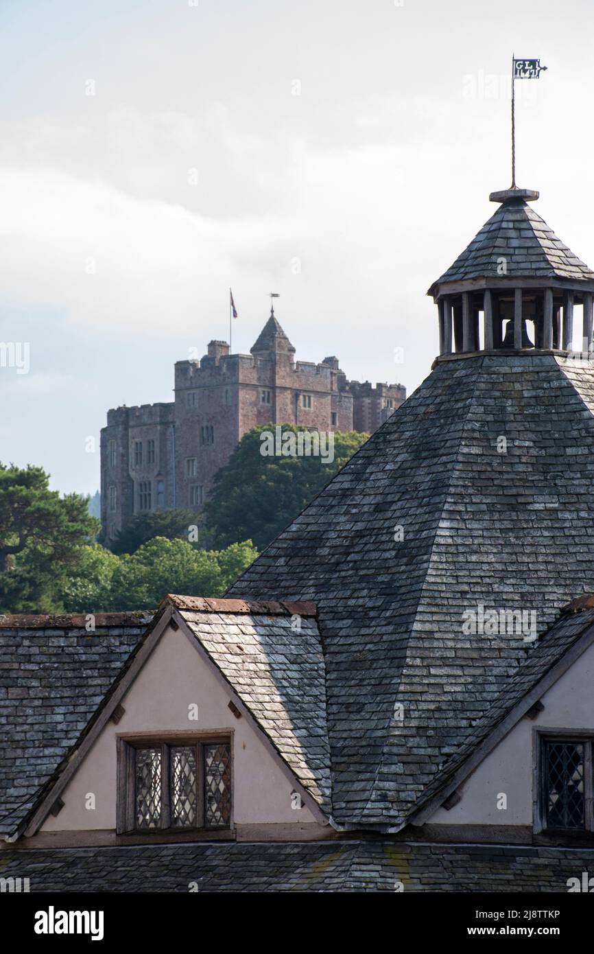 Das mittelalterliche Dorf Dunster in Somerset im Exmoor Nationalpark Stockfoto