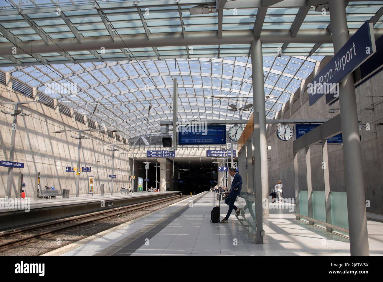 Bahnhof Köln/Bonn Airport Stockfoto