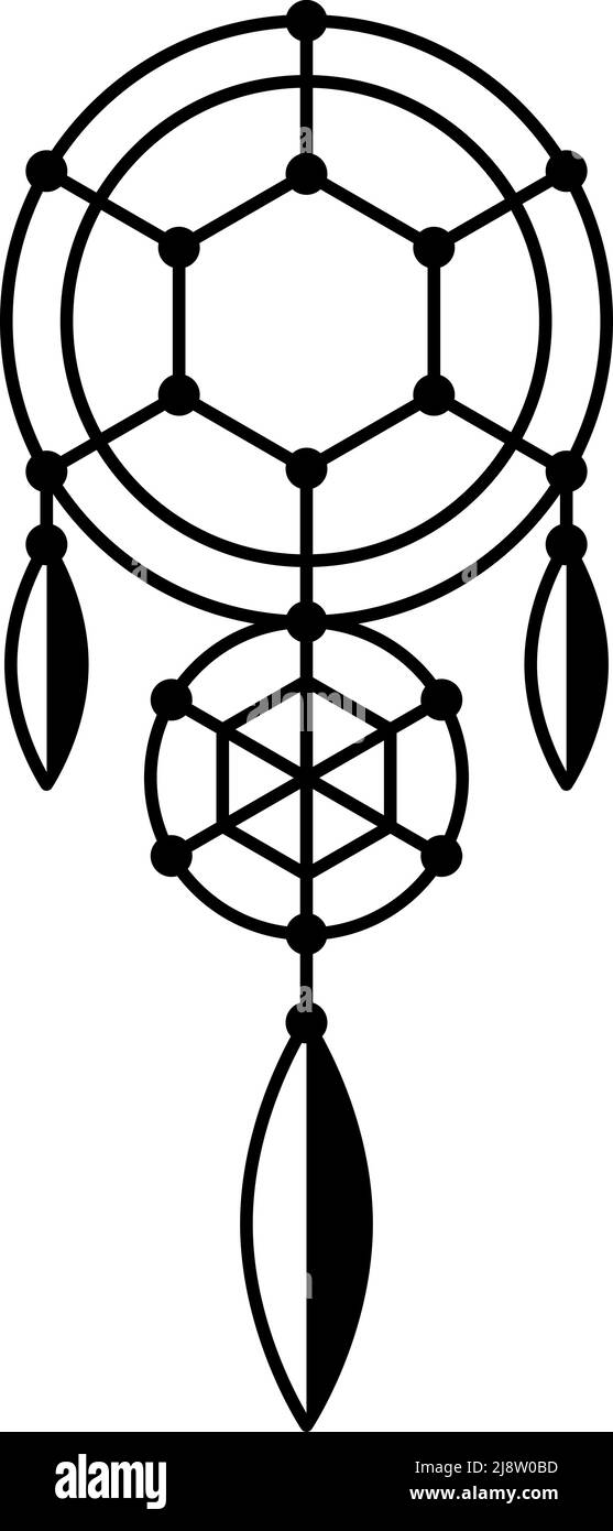 Traumfänger-Symbol. Vektorgrafik. Stock Vektor