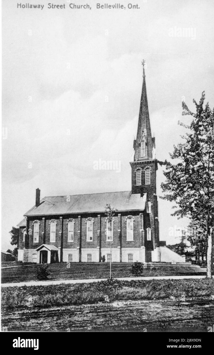 Ein Postkartenbild der Holloway Street Methodist Church in Belleville, Ontario, ca. zwischen 1900 und 1909 Stockfoto