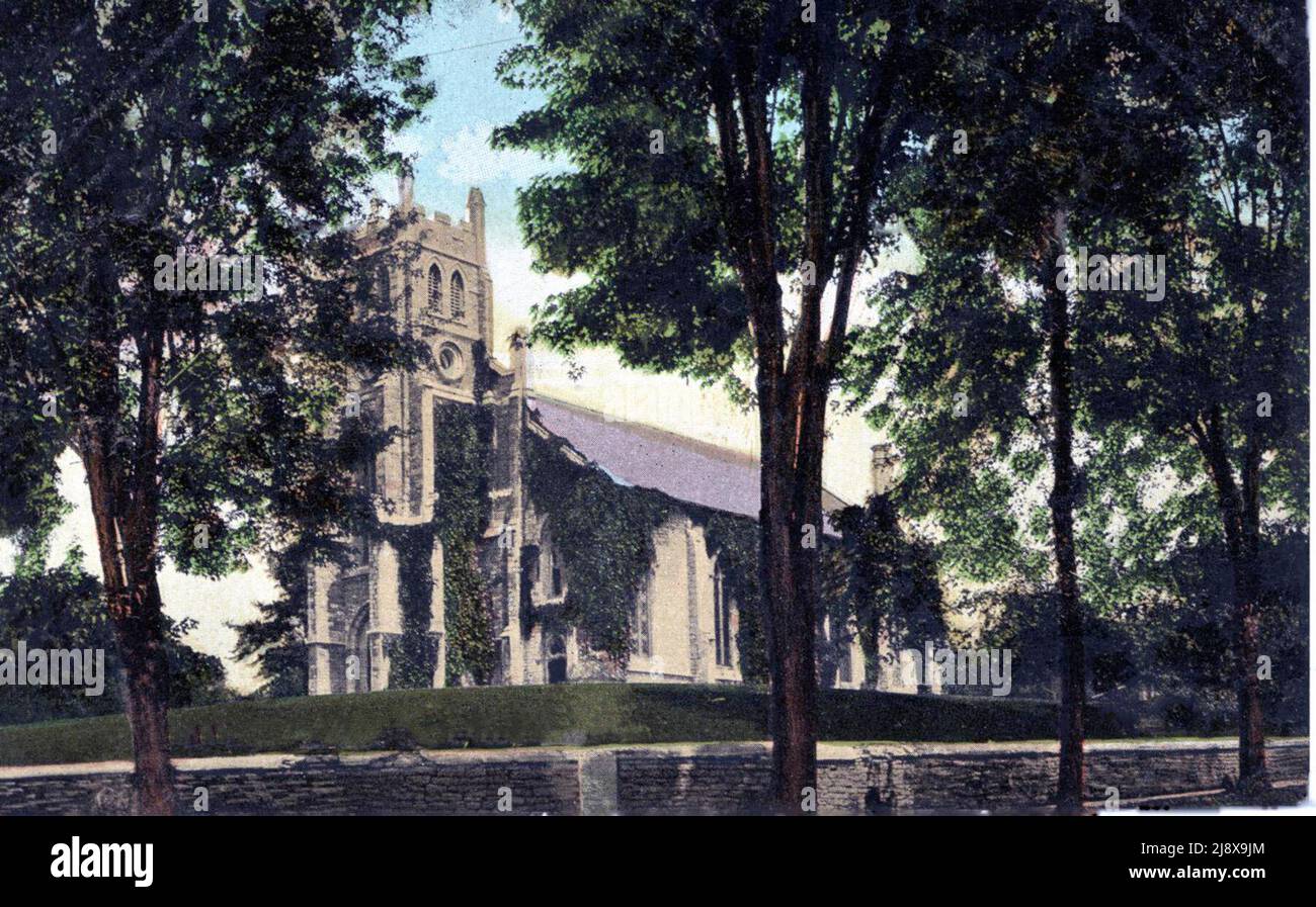 Ein Postkartenbild der St. Thomas Anglican Church in Belleville, Ontario, ca. zwischen 1910 und 1919 Stockfoto