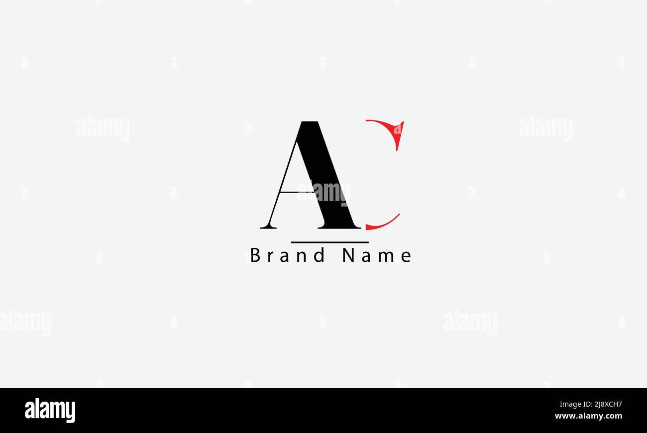Buchstabenbuchstaben Initialen Monogramm-Logo AC CA A C Stock Vektor