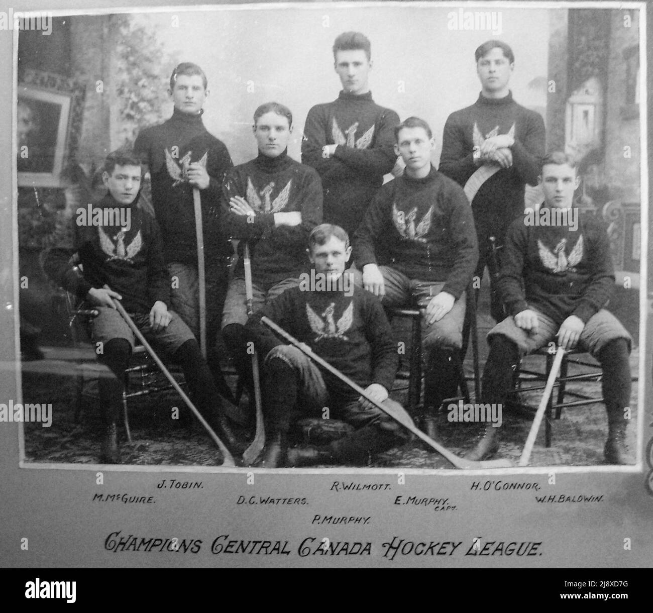 Foto von Ottawa Capitals Senior Hockey Team, 1897 CCHA Champions und Stanley Cup Herausforderer Stockfoto