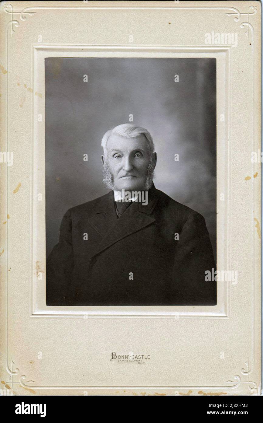 Thomas Walker (1820-1912), Reeve of Rawdon Township und Warden of Hastings County, Ontario, CA. 1900 Stockfoto