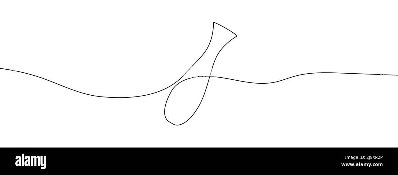 Kontinuierliche Linienzeichnung der Vase. Hintergrund für einzeilige Zeichnung. Vektorgrafik. Lineare Zeichnung einer Vase Stock Vektor
