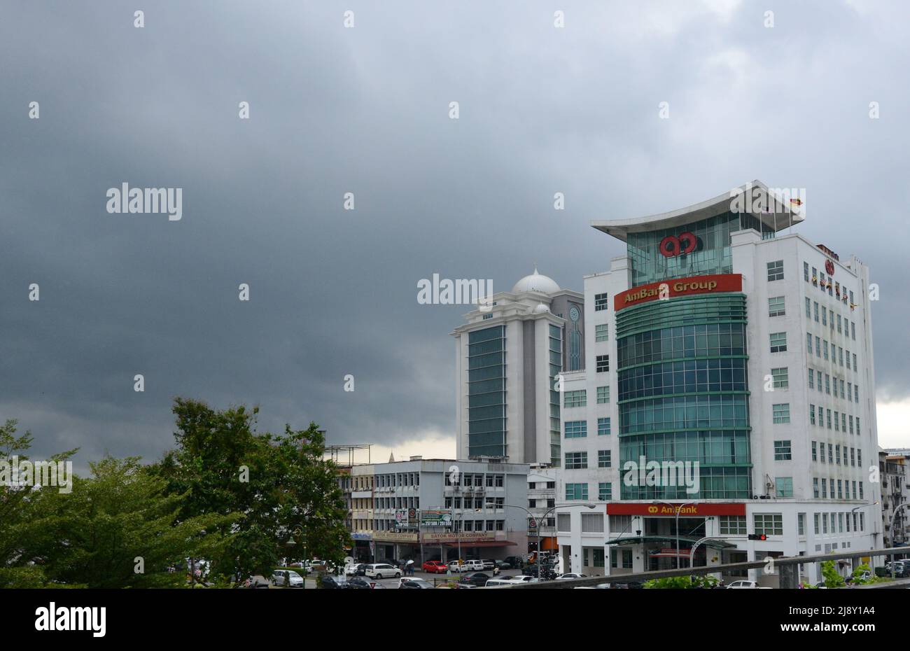 DIE AM-Bank-Gruppe wird in Kuching, Sarawak, Malaysia, errichtet. Stockfoto
