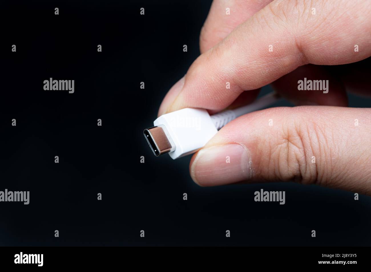 Kabel- und Gerätestecker usb Typ-c Stockfoto