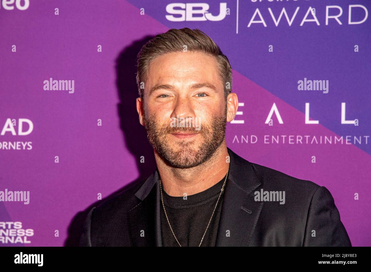 New York, Usa. 18.. Mai 2022. Julian Edelman nimmt an den Annual Sports Business Awards 15. im New York Marriott Marquis Hotel in New York City Teil. Kredit: SOPA Images Limited/Alamy Live Nachrichten Stockfoto