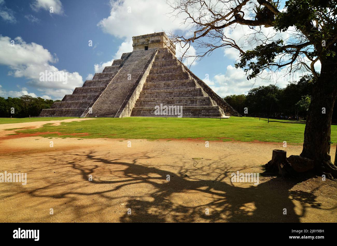 Mexiko Pyramide Maya Pyramide von Kukulkan Stockfoto
