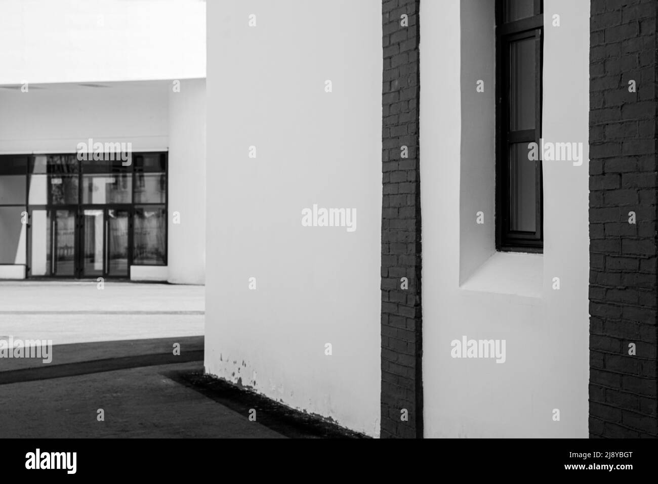 Minimale, moderne geometrische Architekturform. Hochwertige Fotos Stockfoto