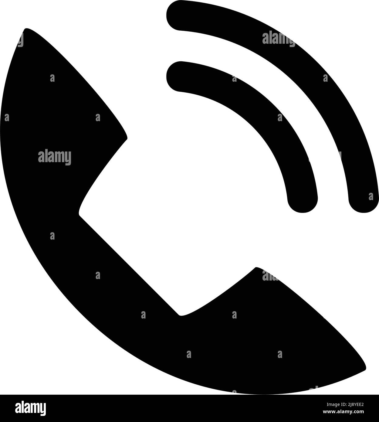 Telefonsymbol mit Ton. Bearbeitbarer Vektor. Stock Vektor