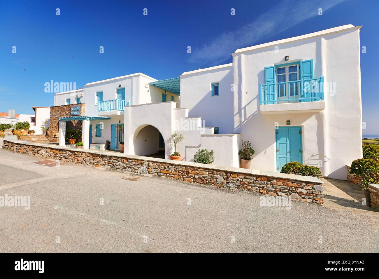 Chora oder Mesaria ist die Hauptstadt der Insel Kythnos, Griechenland Stockfoto