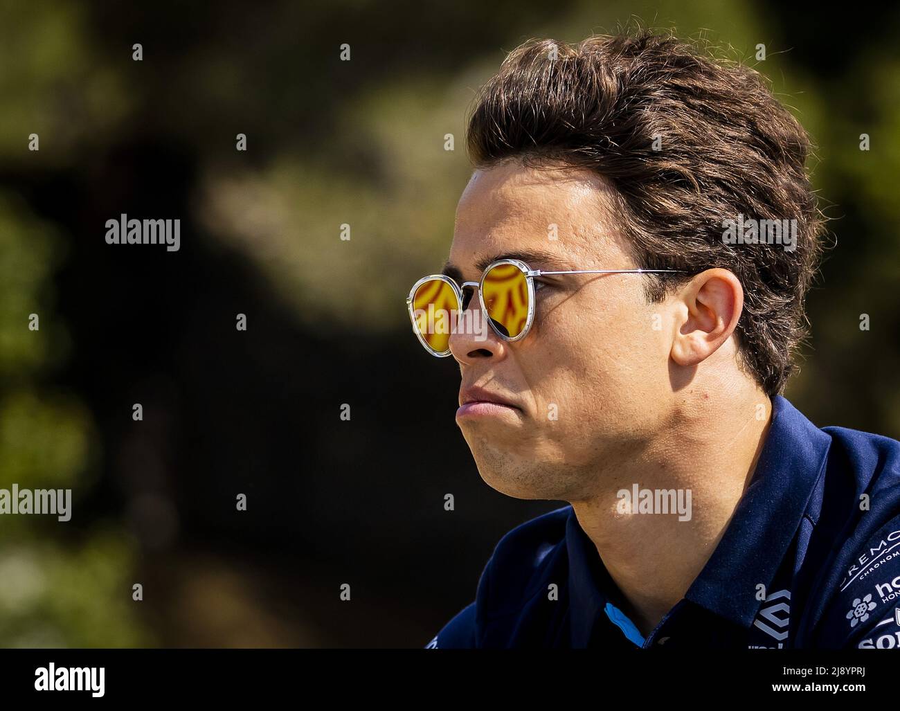 Barcelona, Spanien. 19.. Mai 2022. 2022-05-19 10:45:54 BARCELONA - Fahrer Nyck de Vries vom Williams-Team erkundet den Kurs vor dem Großen Preis von Spanien. Der 27-jährige Niederländer fährt zum ersten Mal in der Formel 1 während des ersten freien Trainings. REMKO DE WAAL netherlands Out - belgium Out Credit: ANP/Alamy Live News Stockfoto