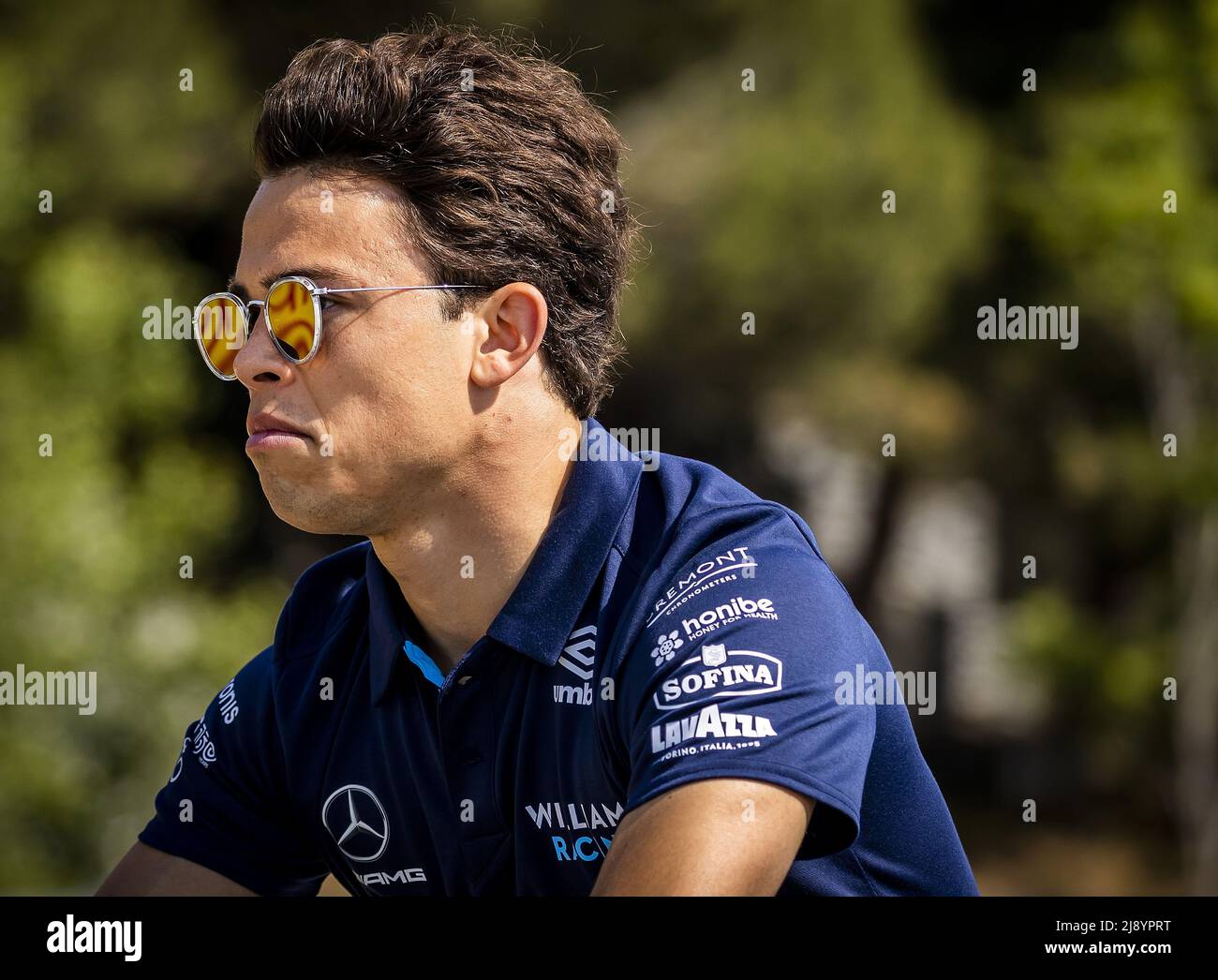 Barcelona, Spanien. 19.. Mai 2022. 2022-05-19 10:45:54 BARCELONA - Fahrer Nyck de Vries vom Williams-Team erkundet den Kurs vor dem Großen Preis von Spanien. Der 27-jährige Niederländer fährt zum ersten Mal in der Formel 1 während des ersten freien Trainings. REMKO DE WAAL netherlands Out - belgium Out Credit: ANP/Alamy Live News Stockfoto