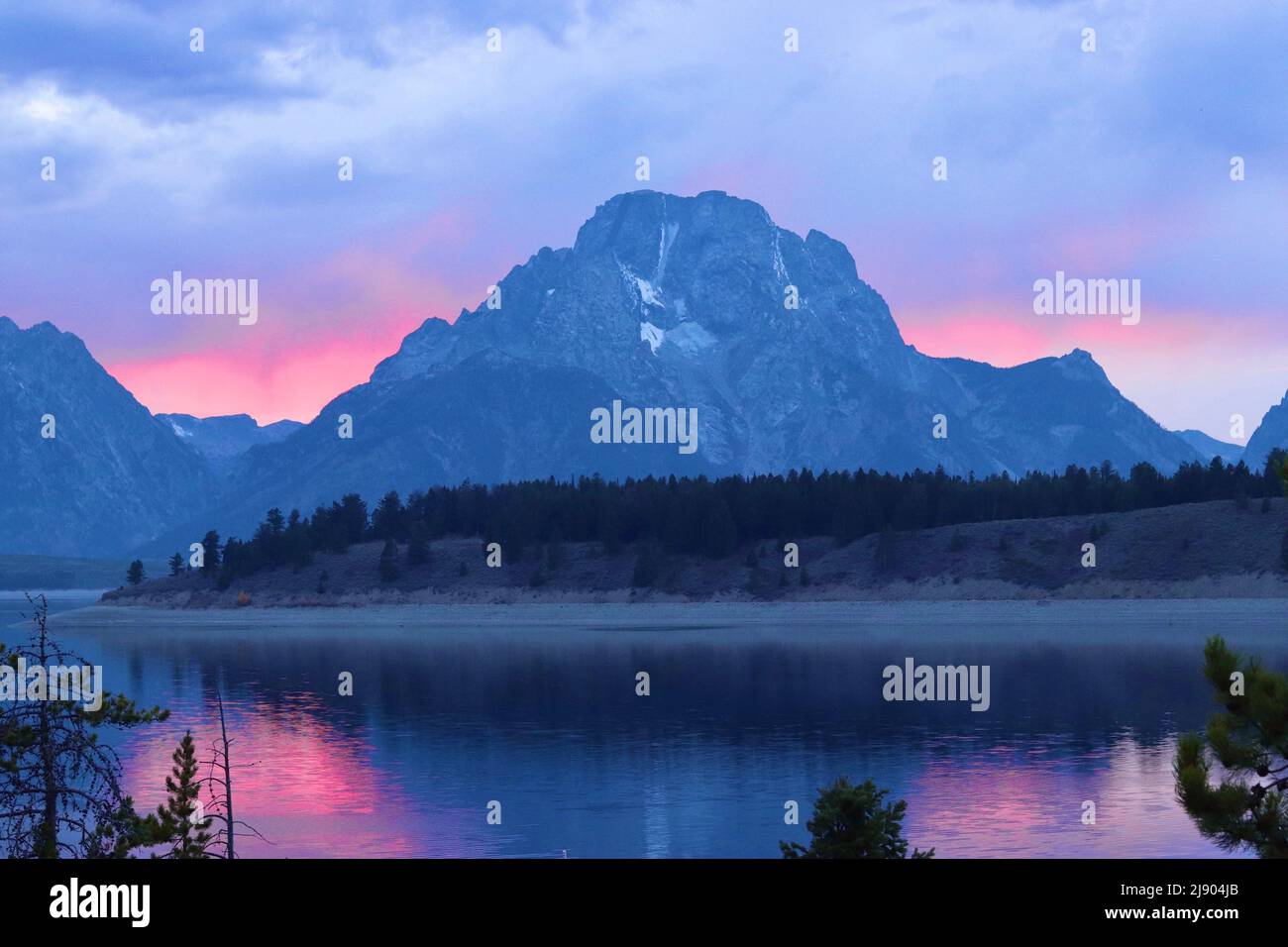 Mount Moran Sonnenuntergang Stockfoto