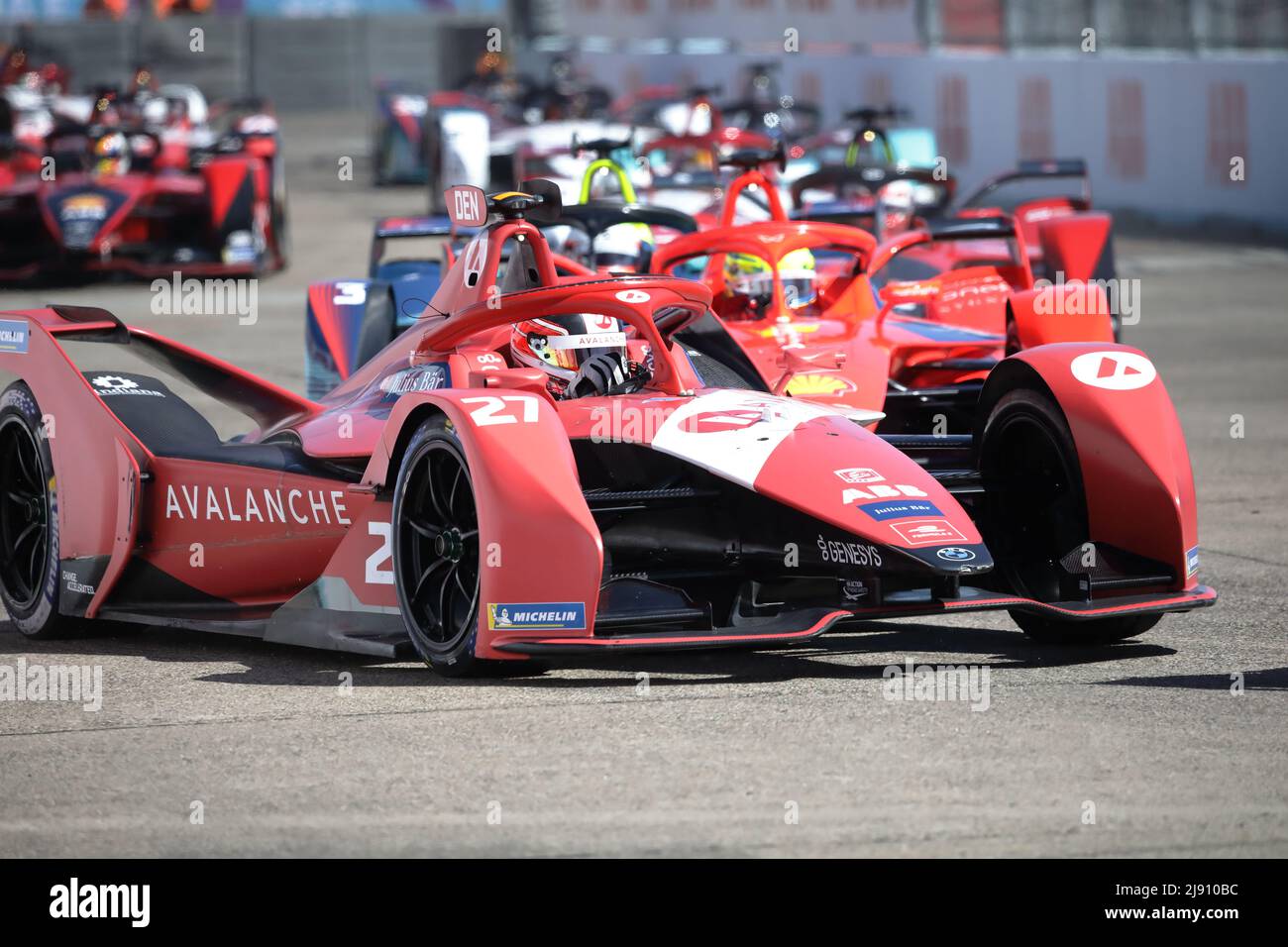 Aktion der Runden 7 & 8 Saison 8, ABB Formel E am Flughafen Berlin-Tempelhof, Berlin, Deutschland Mai 2022 Stockfoto