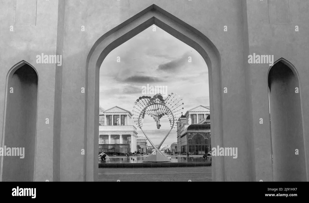 katara, Katar - Mai 15,2022 : der Eingang zum Katara Kulturdorf Stockfoto