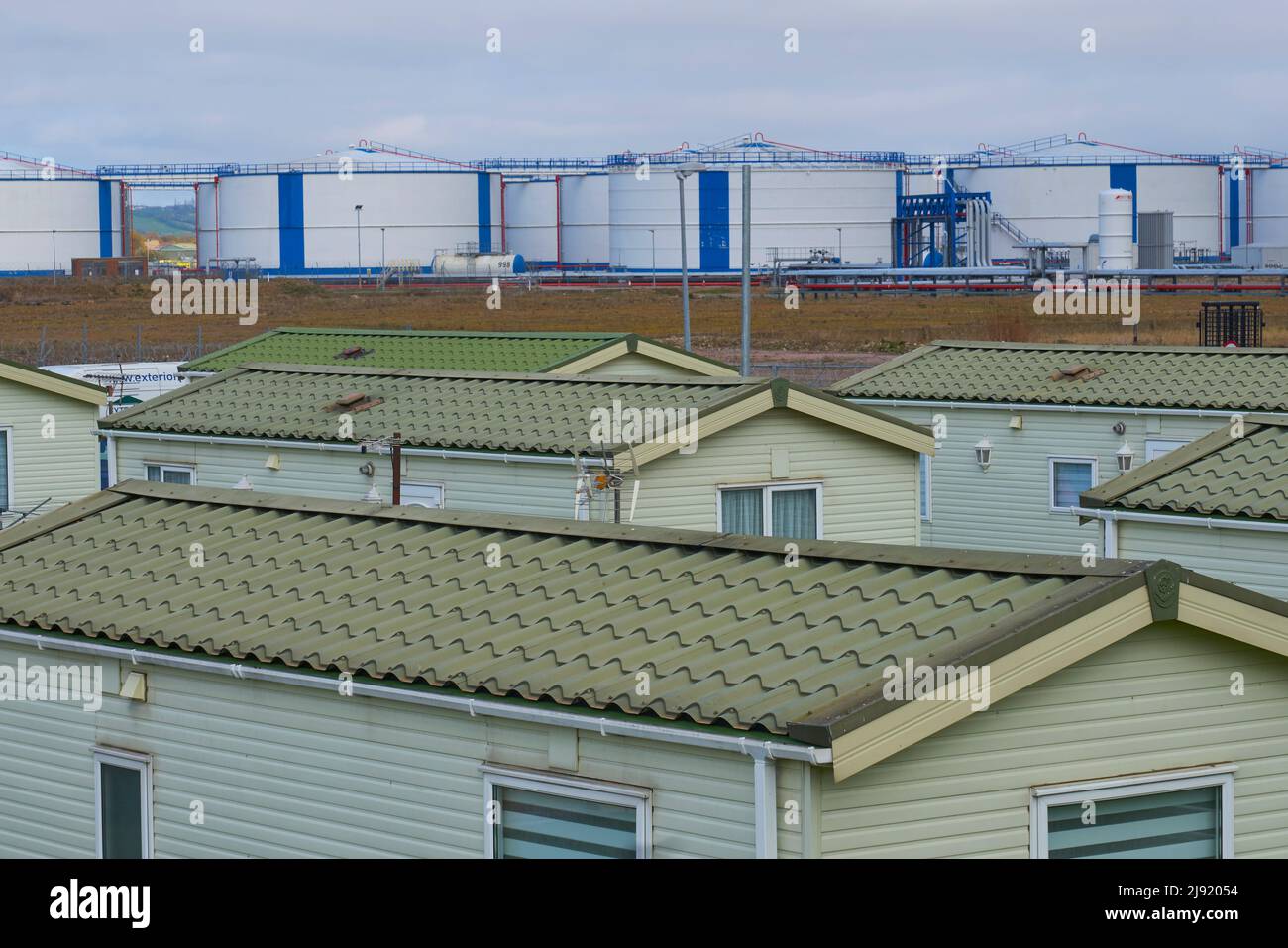 Öllagertanks canvey Island Stockfoto