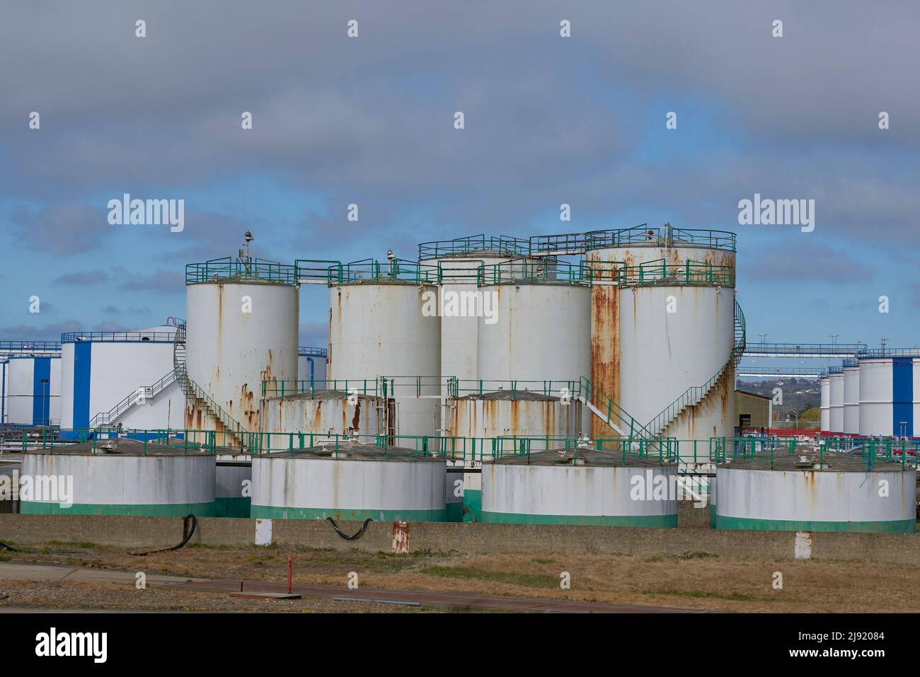 Öllagertanks canvey Island Stockfoto