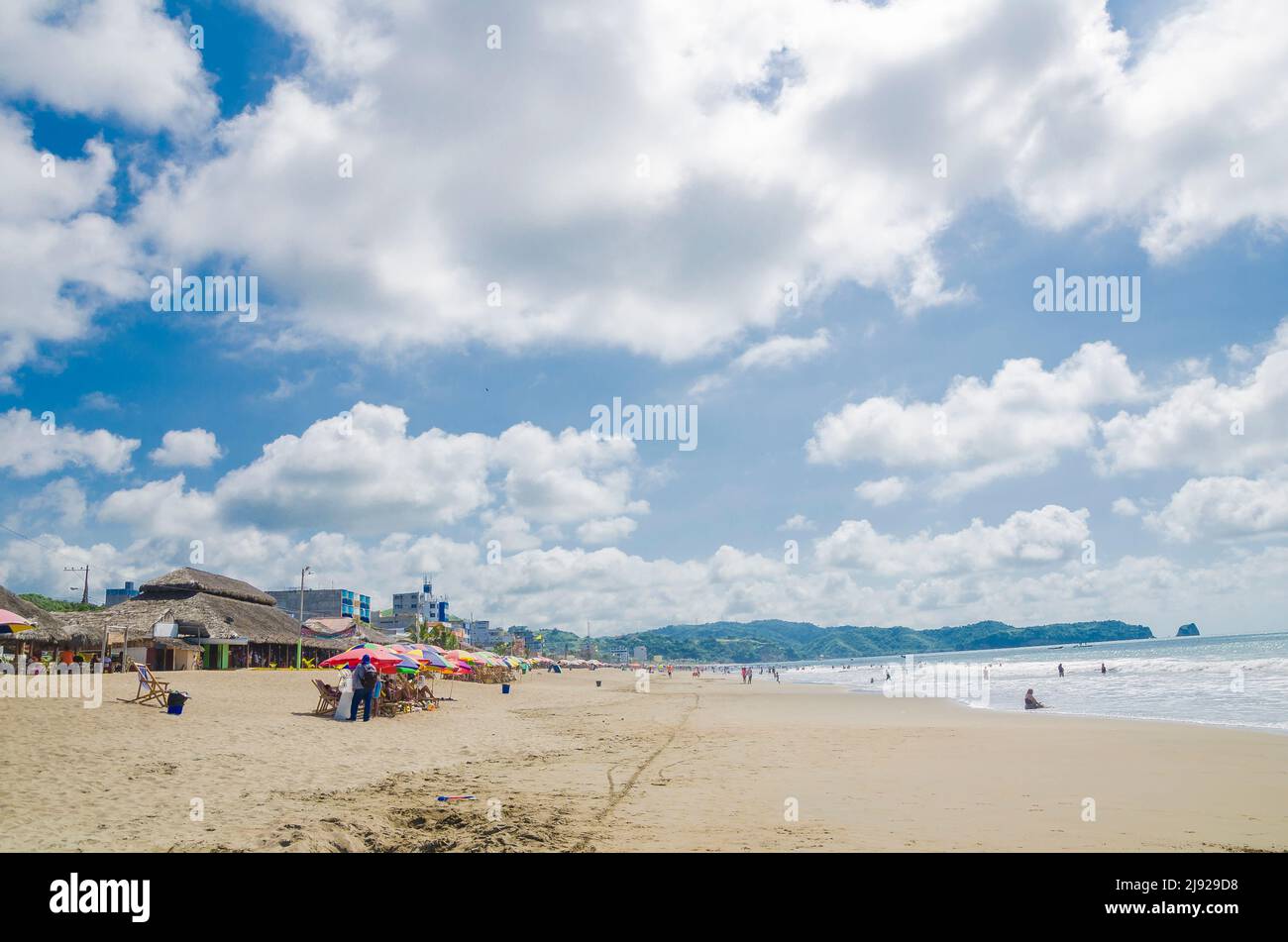 Atacames Ecuador, schöner sonniger Tag am Strand Stockfoto