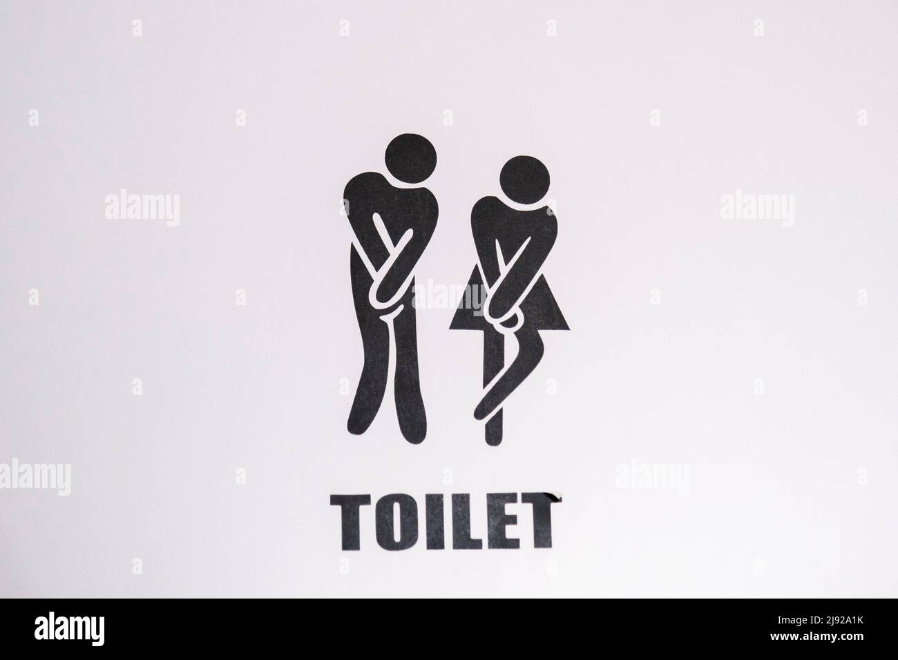 Schild, Toilette, Toilette Stockfoto