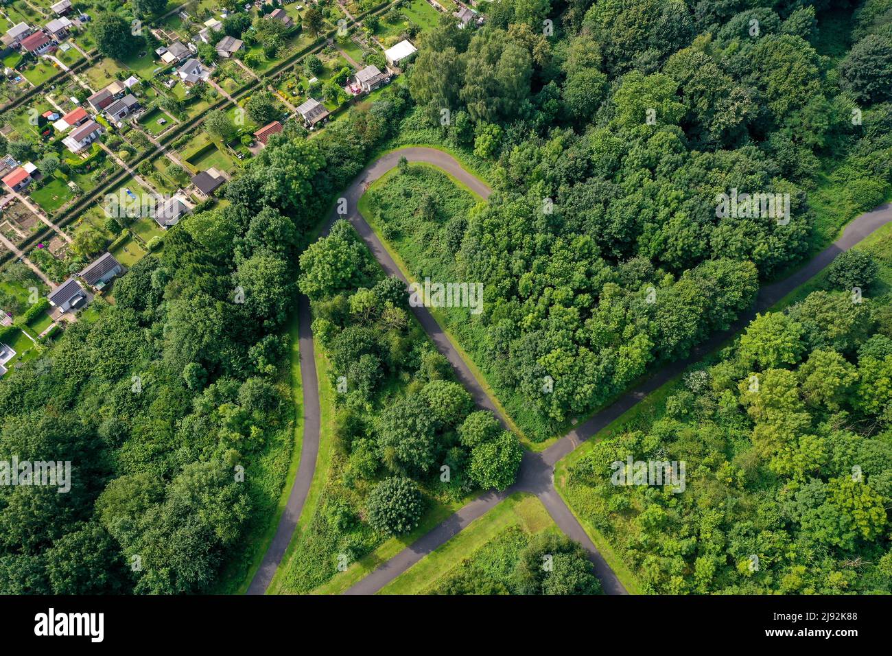 13.08.2021, Bochum, Nordrhein-Westfalen, Deutschland - Walter-Lohmann-Ring, eine 650m lange Radstrecke, eine Trainingsstrecke für Radfahrer, beim Projekt OS Stockfoto