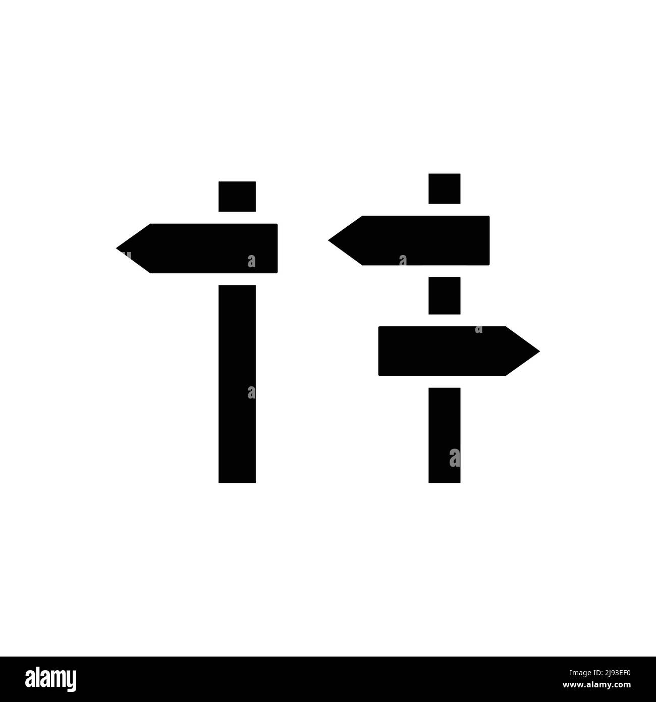 Vektor des Richtungssymbols. Pfeil. Solide Icon Stil. Einfaches Design editierbar. Entwerfen Sie eine einfache Illustration Stock Vektor