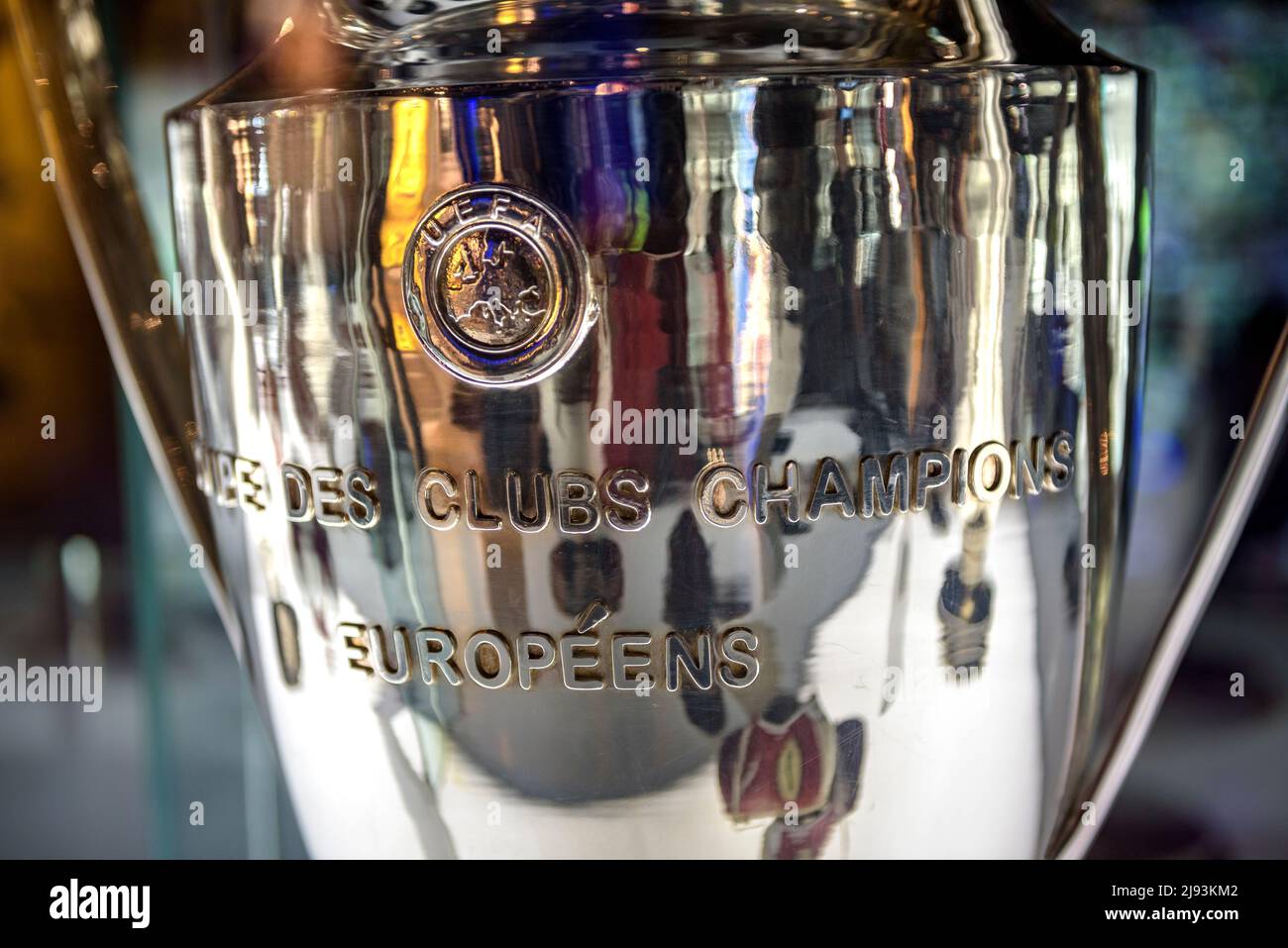 FC Barcelona Museum, im Camp Nou Stadion. Champions Cup (Barcelona, Katalonien, Spanien) ESP: Museo del FC Barcelona, en el Camp Nou. Copa Champions Stockfoto