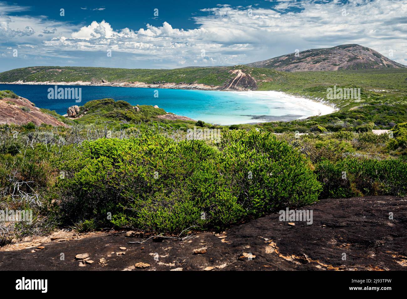 Friedliche Hellfire Bay im Cape Le Grand National Park. Stockfoto