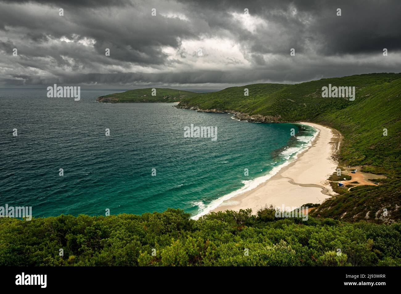 Shelley Beach im West Cape Howe National Park. Stockfoto