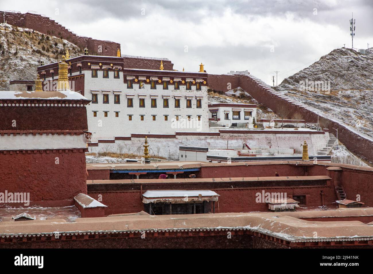 Die historische Stadt Gyantse, autonome Region Tibets Stockfoto