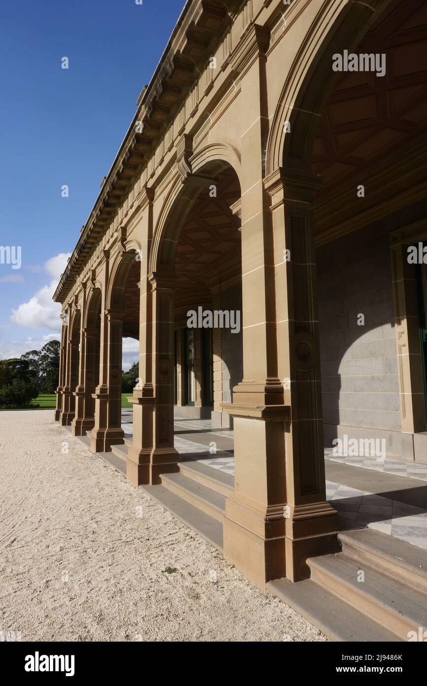 Werribee Herrenhaus, heute als Hotel, Museum und für Filme und Hochzeitsfotos genutzt Stockfoto