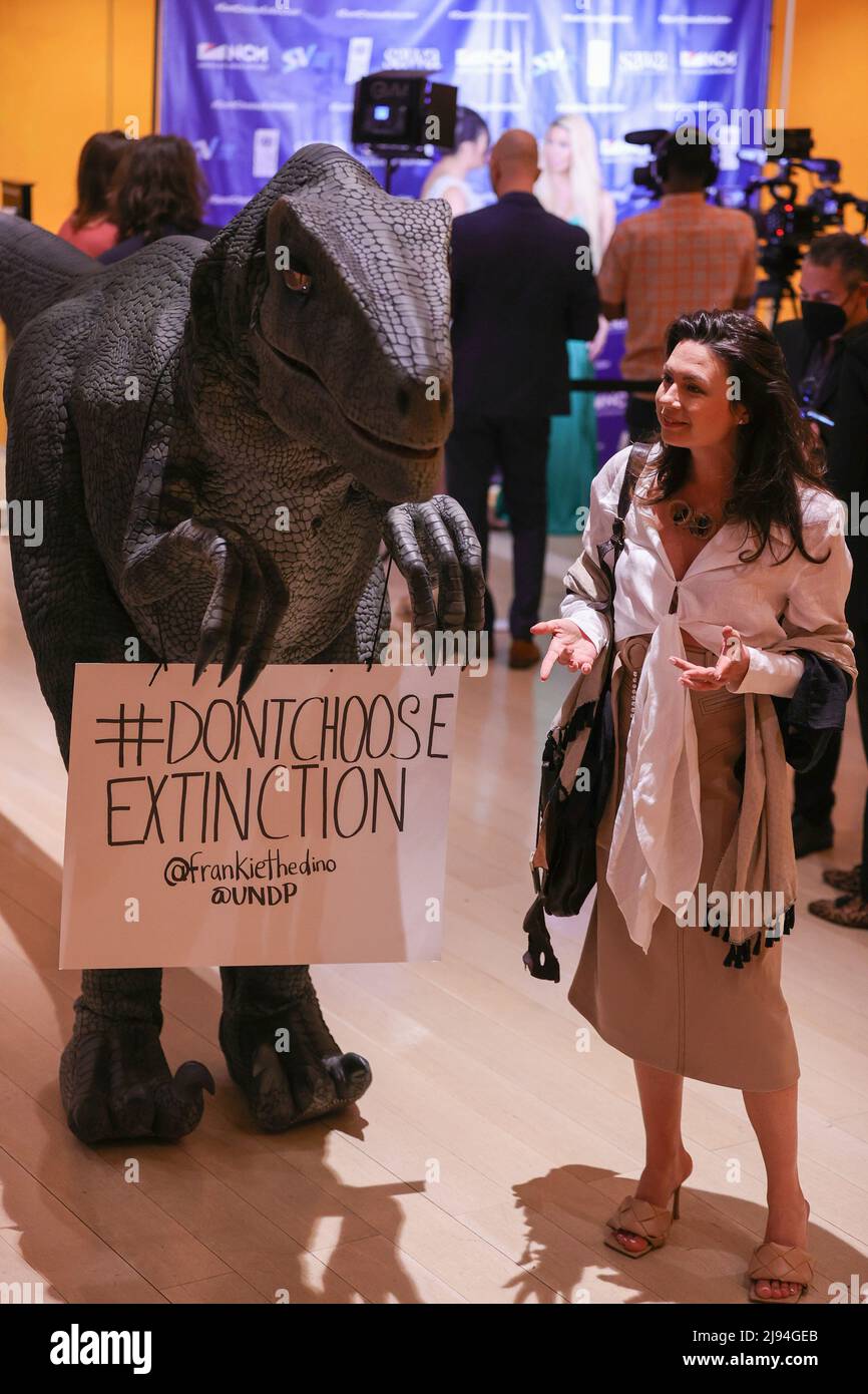The Times Center, New York, USA, 11. Mai 2022 - während der Frankie Climate Impact Awards im Times Center in New York City. Dont Choose Extinction ein UNDP-Event Foto: Giada Papini Rampelotto/EuropaNewswire FOTOKREDIT ERFORDERLICH. Stockfoto