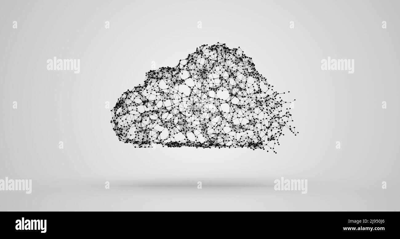 Konzeptionelles Bild der Datensicherheit im Cloud-Computing Stockfoto