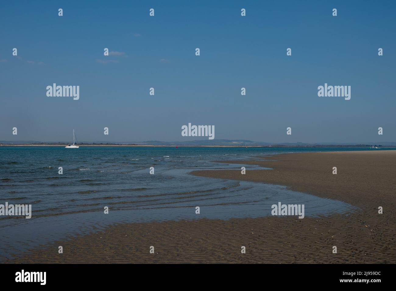 Schöner einsamer Strand in East Head The Witterings West Sussex england Stockfoto