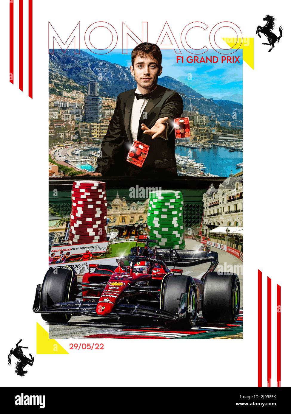 Monaco F1 Grand Prix 2022 Race Weekend Poster Stockfoto