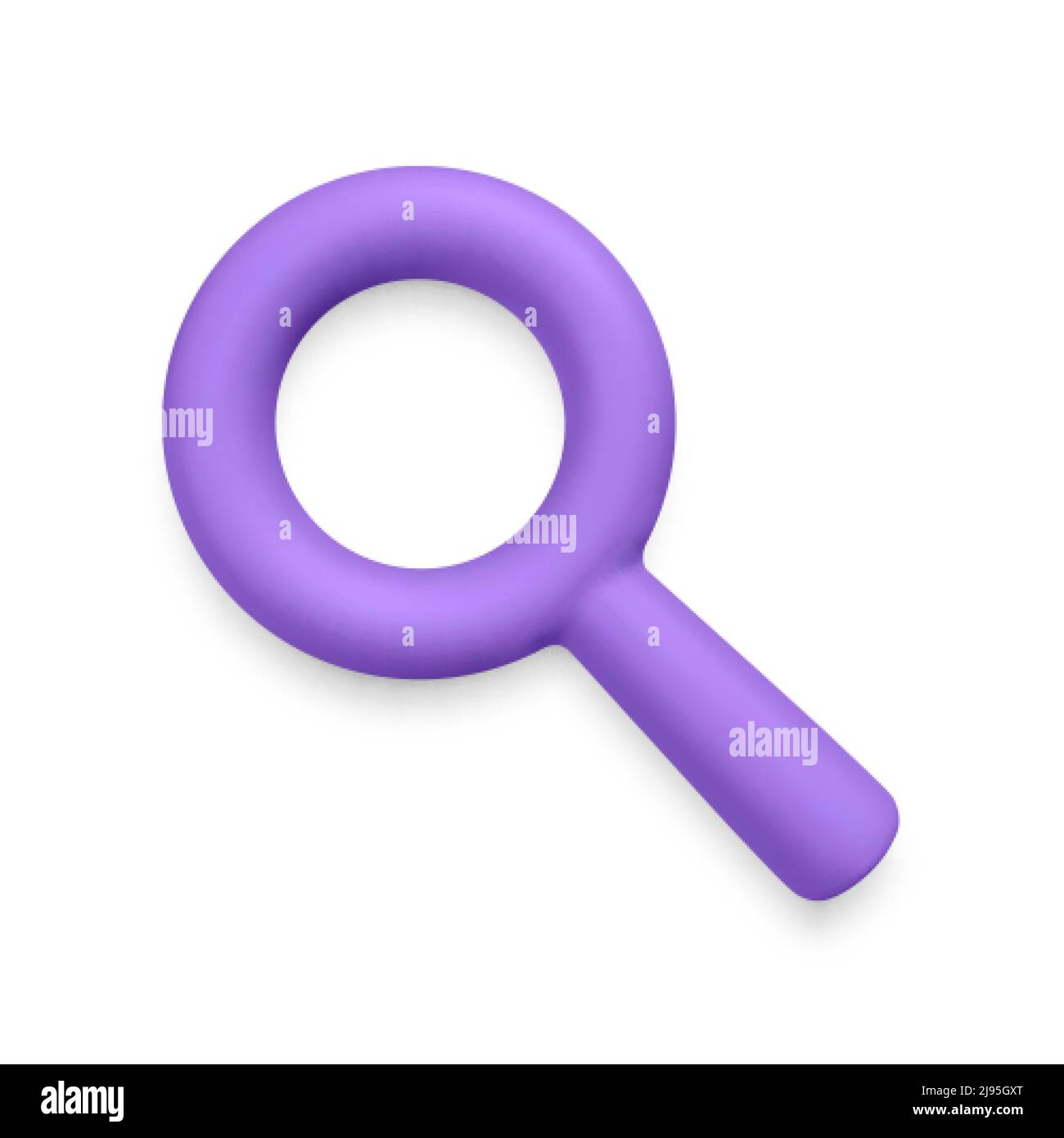 Lupe. Symbol „Suchen“ auf weißem Hintergrund isoliert. Vektorgrafik. Stock Vektor