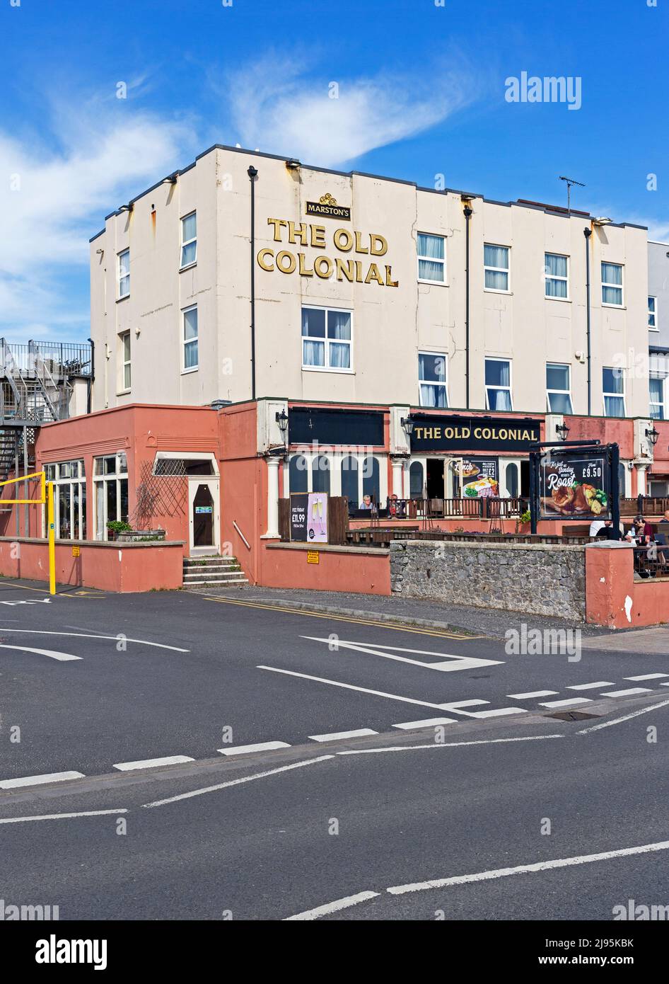 Das Old Colonial am Meer in Weston-super-Mare, Großbritannien Stockfoto