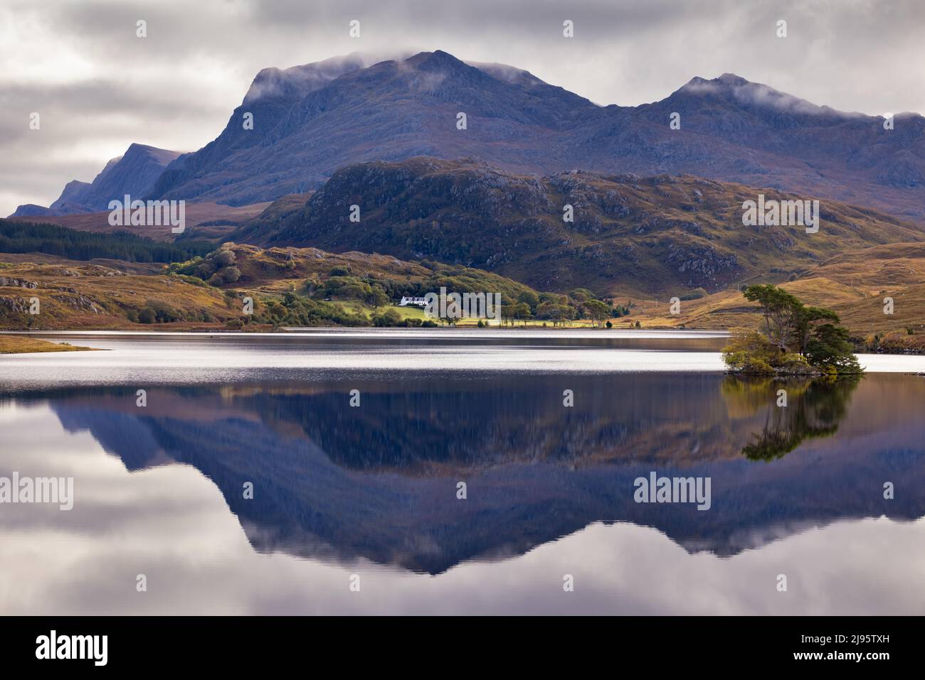Loch Kernsary, Poolewe, Wester Ross, Schottland, Großbritannien Stockfoto