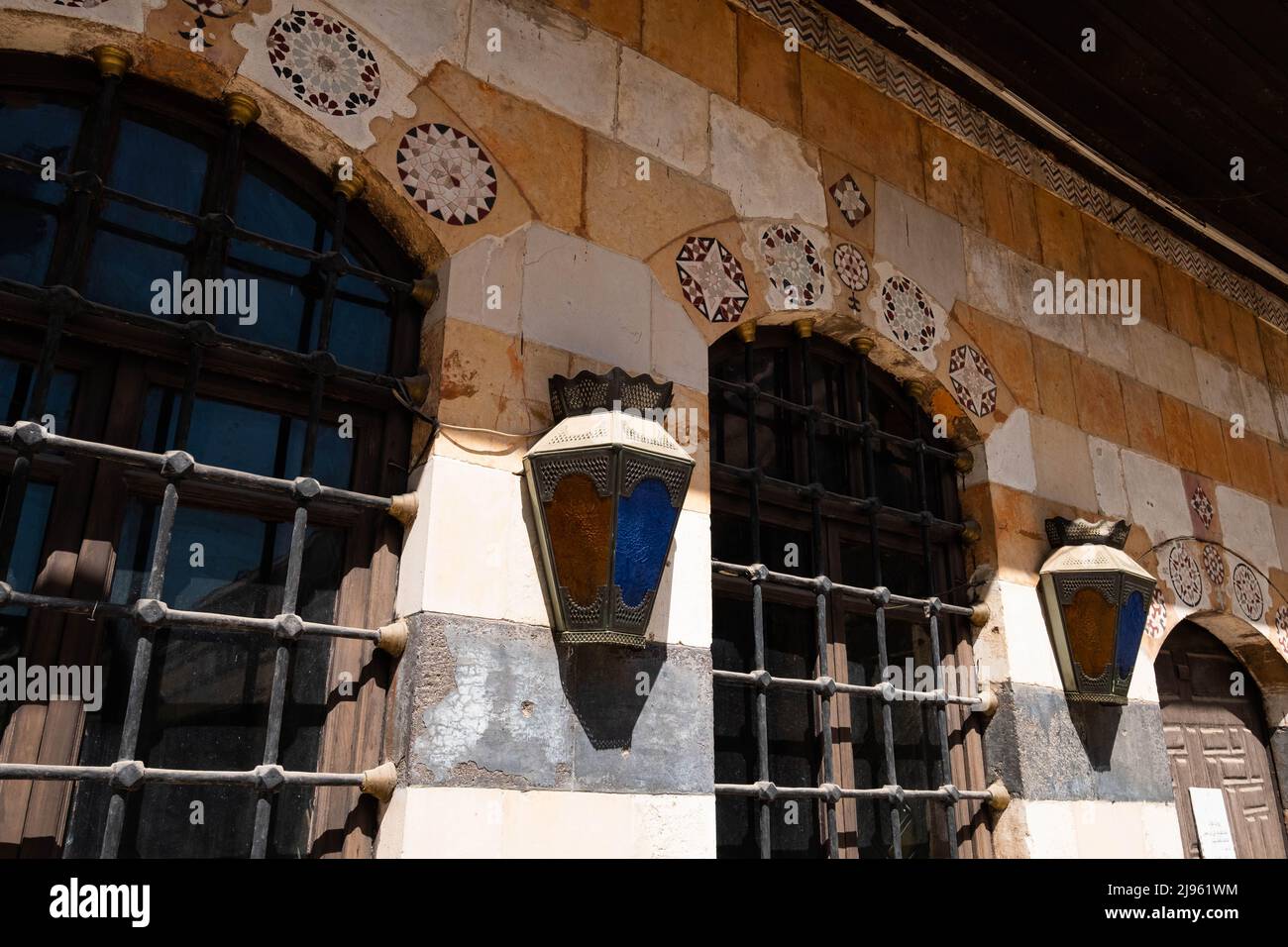 Damaskus, Syrien - Mai 2022: Im Inneren des historischen Denkmales und Museums, Al Azem Palast von Damaskus, Syrien Stockfoto